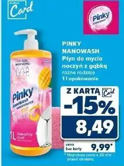 Kaufland Płyn do mycia naczyń z gąbką mango Pinky Nano Wash oferta