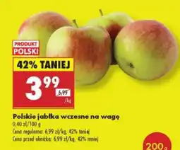 Biedronka Polskie jabłka wczesne na wagę oferta