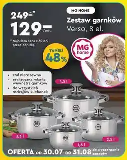 Biedronka Zestaw garnków Verso, 8 el oferta