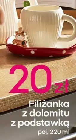 Pepco Filiżanka z dolomitu z podstawką oferta
