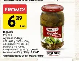 Intermarche Ogórki konserwowe Rolnik oferta