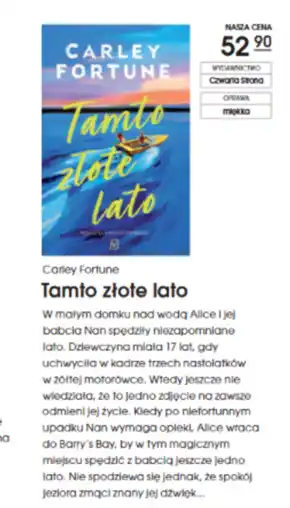 Świat Książki Tamto złote lato Carley Fortune oferta