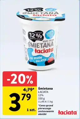 Intermarche Śmietana 12% ŁACIATA oferta