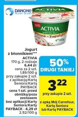 Carrefour Jogurt Activia z błonnikiem oferta