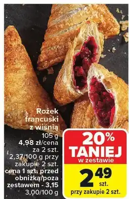 Carrefour Market Rogalik francuski z wiśnią Carrefour Market oferta