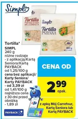 Carrefour Tortilla Simpl oferta