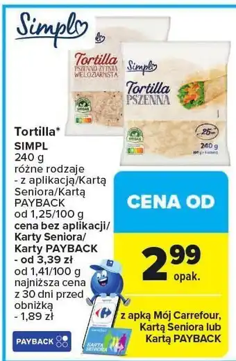 Carrefour Market Tortilla Simpl oferta