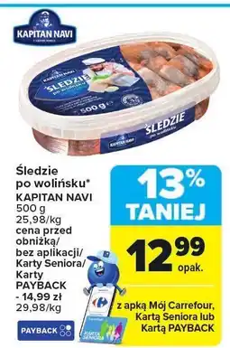 Carrefour Śledzie po wolińsku Kapitan Navi oferta