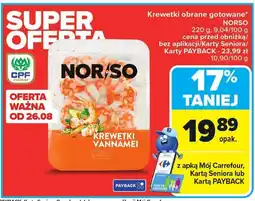 Carrefour Market Krewetki obrane gotowane Norso oferta