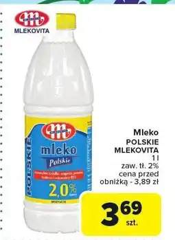 Carrefour Mleko polskie 2% MLEKOVITA oferta