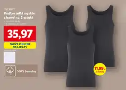 Lidl LIVERGY Podkoszulki męskie z bawełny oferta