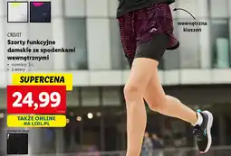 Lidl CRIVIT Szorty funkcyjne damskie ze spodenkami wewnętrznymi oferta