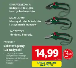 Lidl PARKSIDE Sekator ręczny lub nożyczki oferta