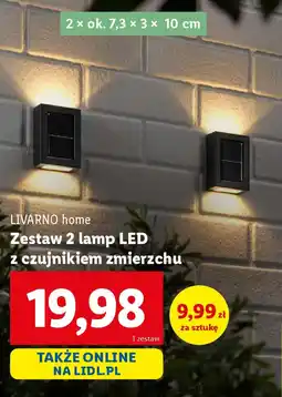 Lidl LIVARNO home Zestaw 2 lamp LED z czujnikiem zmierzchu oferta