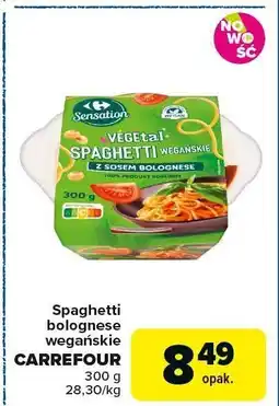 Carrefour Market Spaghetti bolognese wegańskie Carrefour oferta