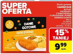 Carrefour Market Danie gotowe kotlet drobiowy z marchewką i puree ziemniaczanym Carrefour oferta