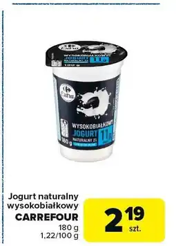 Carrefour Market Jogurt naturalny wysokobiałkowy Carrefour oferta