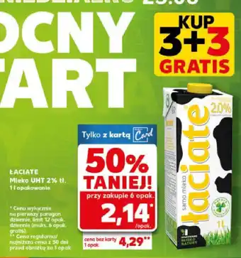 Kaufland Mleko UHT Łaciate 2% oferta
