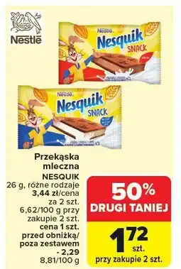 Carrefour Przekąska mleczna Nesquik Snack Nestle oferta