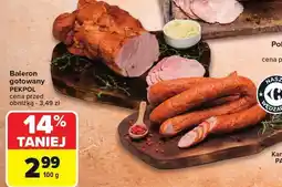Carrefour Baleron gotowany Pekpol oferta