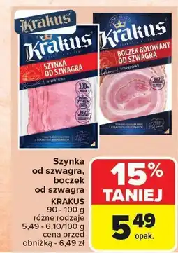 Carrefour Szynka od szwagra Krakus oferta