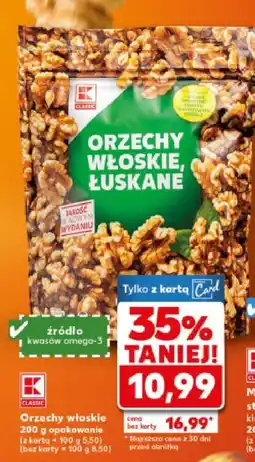 Kaufland Orzechy włoskie łuskane K-Classic oferta