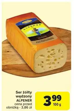 Carrefour Ser żółty wędzony Alpener oferta
