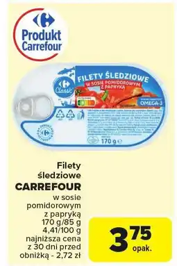 Carrefour Filety śledziowe Carrefour oferta