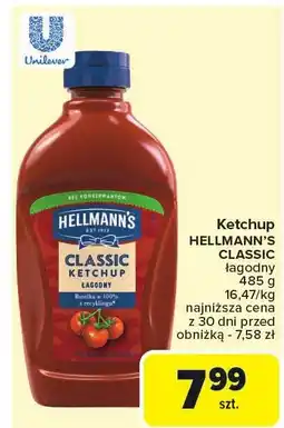 Carrefour Ketchup Hellmann's classic łagodny oferta