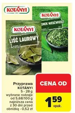 Carrefour Przyprawa Kotanyi oferta