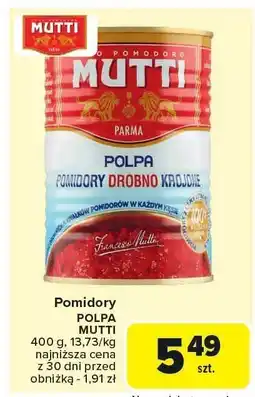 Carrefour Pomidory krojone Mutti oferta