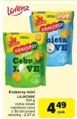 Carrefour Krakersy mini Lajkonik oferta