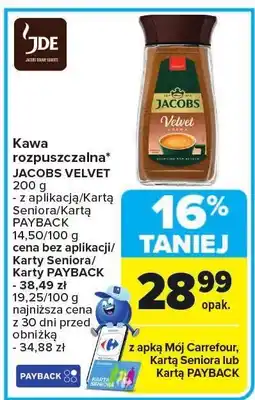 Carrefour Kawa rozpuszczalna Jacobs Velvet oferta