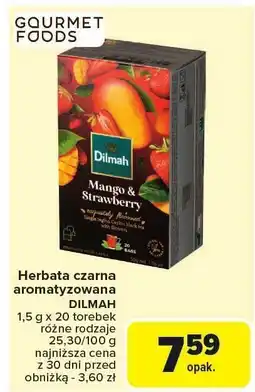 Carrefour Herbata czarna aromatyzowana Dilmah oferta