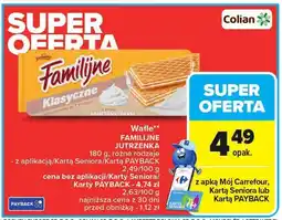 Carrefour Wafle Familijne klasyczne oferta