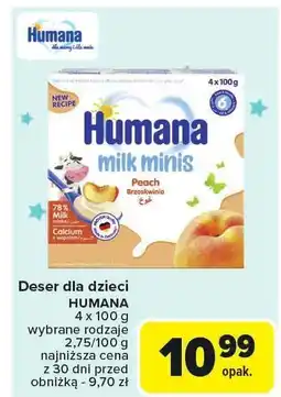 Carrefour Deser dla dzieci Humana 4x100g oferta
