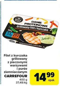 Carrefour Filet z kurczaka grillowany z pieczonymi warzywami i pure ziemniaczanym Carrefour oferta