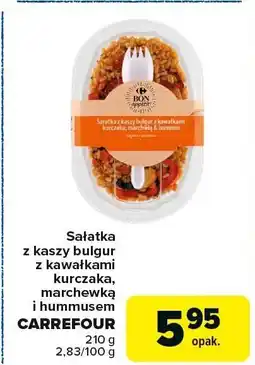 Carrefour Sałatka z kaszy bulgur z kawałkami kurczaka, marchewką Carrefour oferta