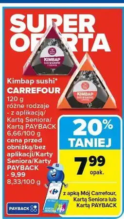 Carrefour Sushi Kimbap Carrefour różne rodzaje oferta