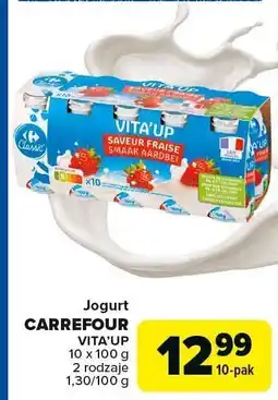 Carrefour Jogurt Carrefour Vita Up różne rodzaje oferta