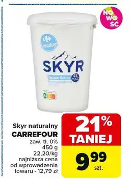 Carrefour Skyr naturalny Carrefour 0% oferta