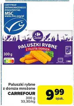 Carrefour Paluszki rybne z dorsza mrożone Carrefour oferta