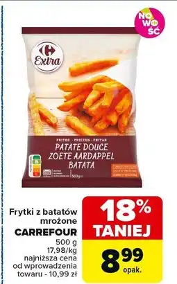 Carrefour Frytki z batatów mrożone Carrefour oferta