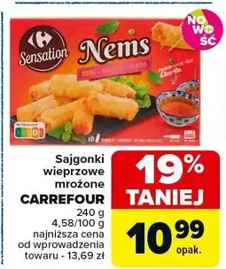 Carrefour Sajgonki wieprzowe mrożone Carrefour oferta