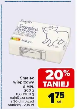 Carrefour Smalec wieprzowy Simply oferta