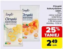 Carrefour Chrupki kukurydziane Simply oferta