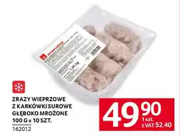 Selgros Zrazy wieprzowe z karkówki surowe głęboko mrożone oferta