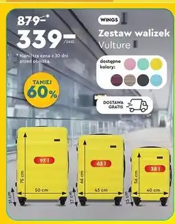 Biedronka Zestaw walizek vulture Wings oferta