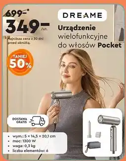 Biedronka Urządzenie wielofunkcyjne do włosów pocket Dreame oferta