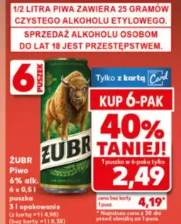 Kaufland Piwo Żubr oferta